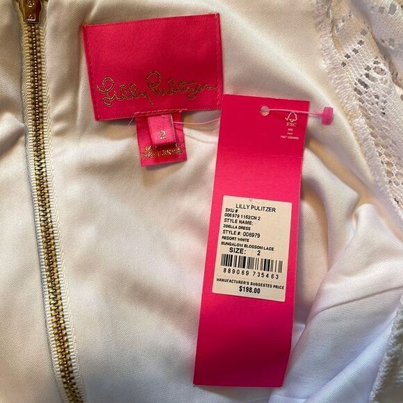Lilly Pulitzer Zoella Lace Dress Resort White 2 - Picture 6 of 8